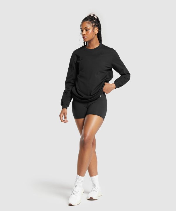 Cotton Oversized Long Sleeve Top - Image 4