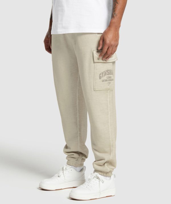 Heavyweight Washed Cargo Joggers - Image 3