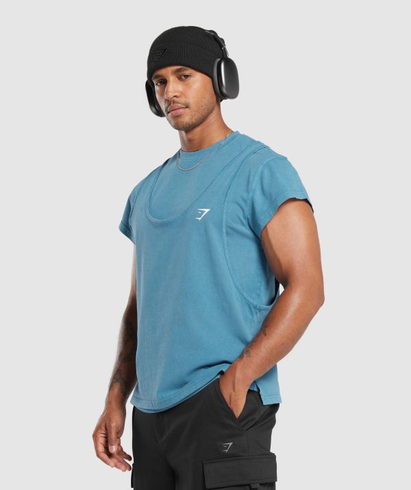 Washed Double Layer T-Shirt - Image 5