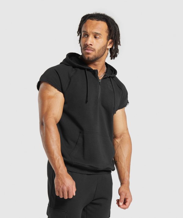 Legacy 1/4 Zip Cap Sleeve Hoodie - Image 3