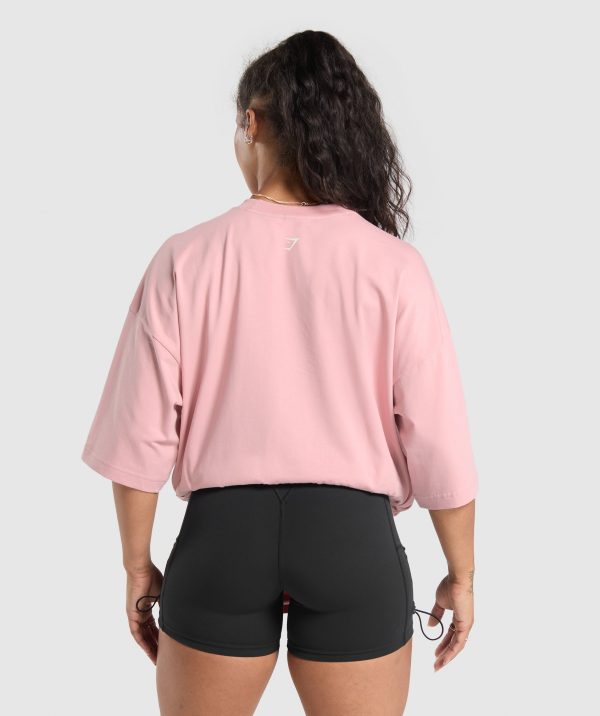 Barbell Hearts Oversized T-Shirt - Image 2