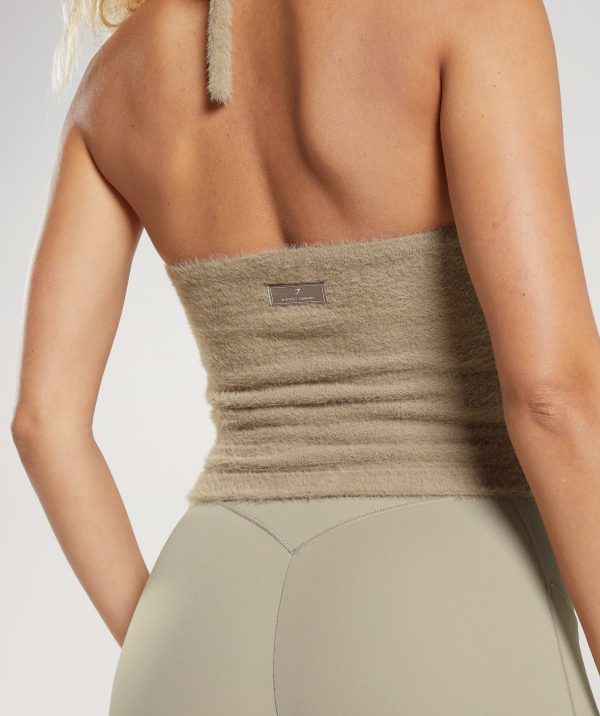 Whitney Eyelash Knit Midi Halter Top - Image 4