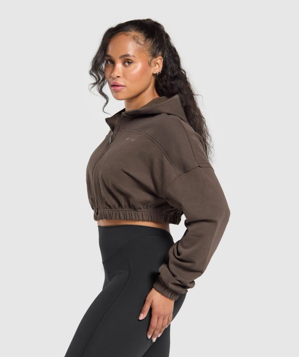 Superset Crop Zip Hoodie - Image 3