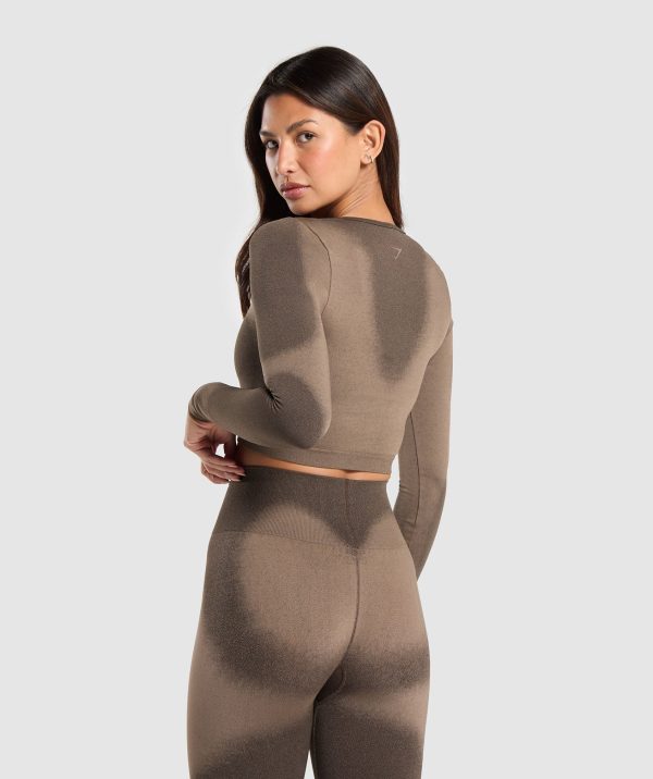 Blur Seamless Long Sleeve Crop Top - Image 2