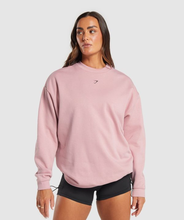 Strong Girl Lifting Club Oversized Graphic Crew - Image 2