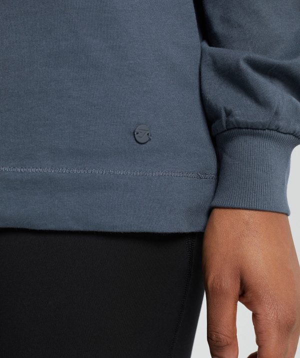 Cotton Oversized Long Sleeve Top - Image 5