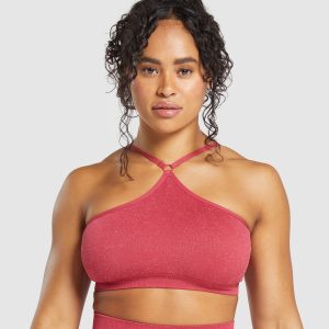 Adapt Fleck Seamless Halterneck Bralette- Vintage Pink/Classic Pink