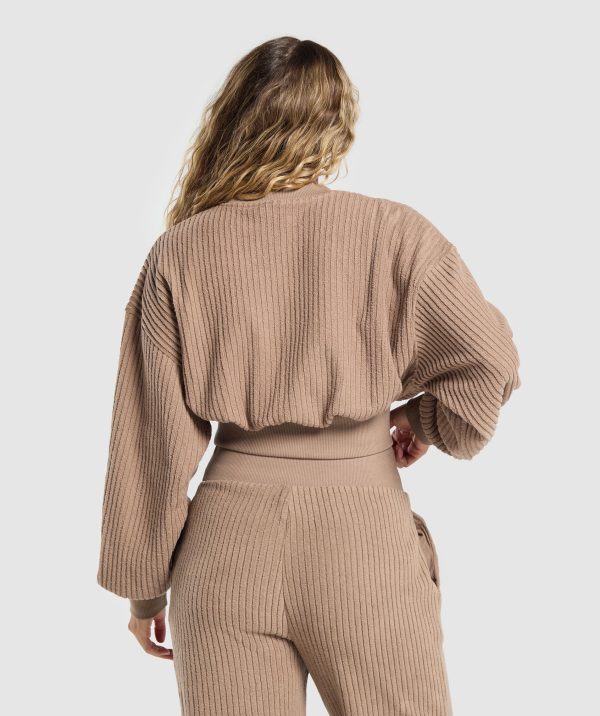 Cropped Cord Sweater - Image 2