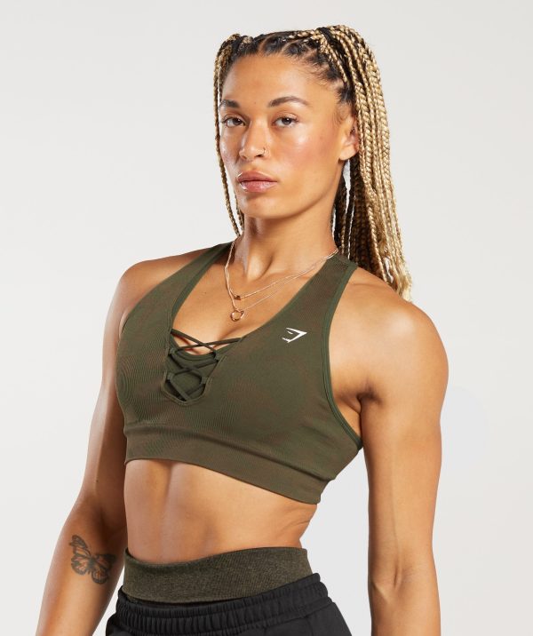 Adapt Camo Seamless Ribbed Sports Bra - Image 3