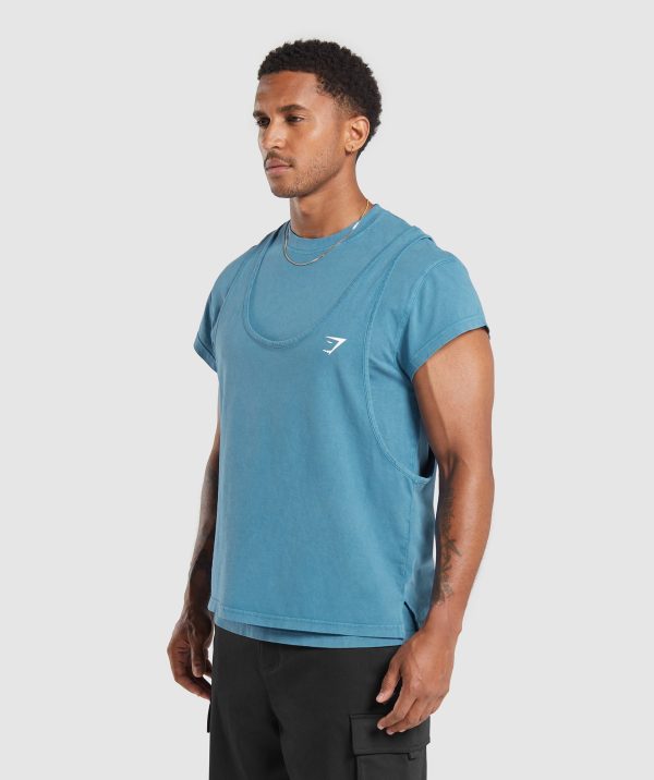 Washed Double Layer T-Shirt - Image 3