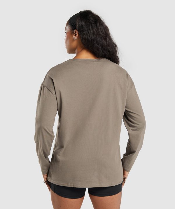 Training Oversized Cotton Long Sleeve Top - Image 2