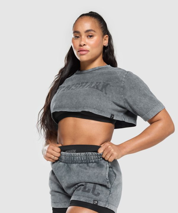 Collegiate Shadow Washed Crop Top - Image 5