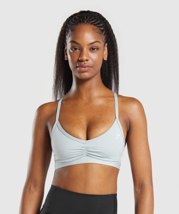 Ruched Strappy Sports Bra - Image 2