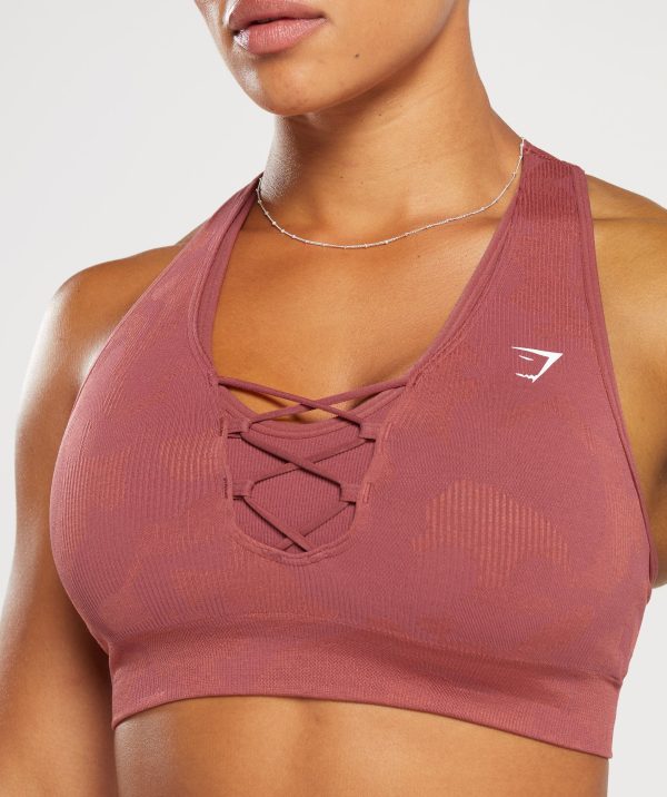 Adapt Camo Seamless Ribbed Sports Bra - Image 5
