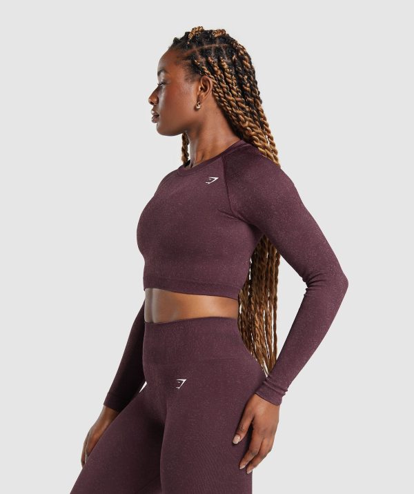 Adapt Fleck Seamless Long Sleeve Crop Top - Image 3