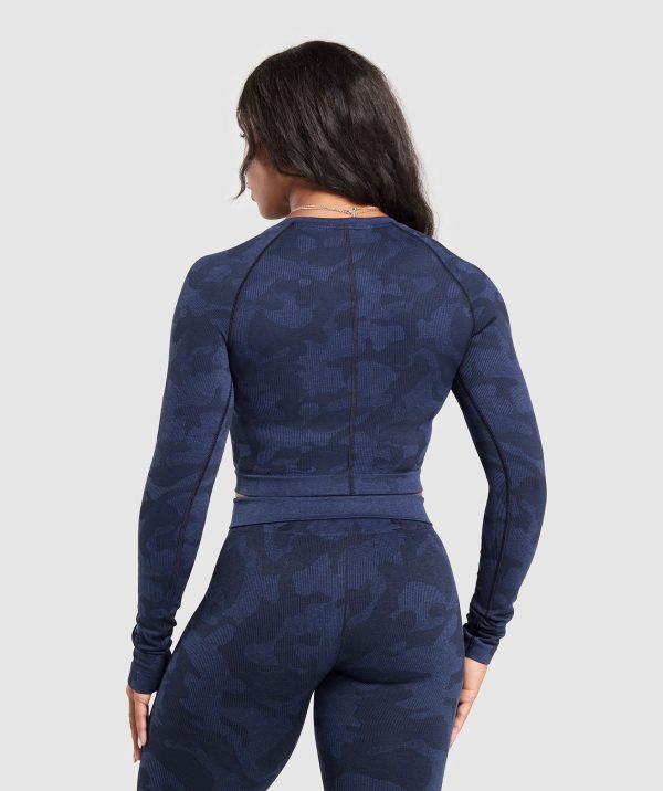 Adapt Camo Long Sleeve Crop Top - Image 2