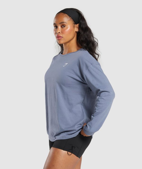 Training Oversized Cotton Long Sleeve Top - Image 3