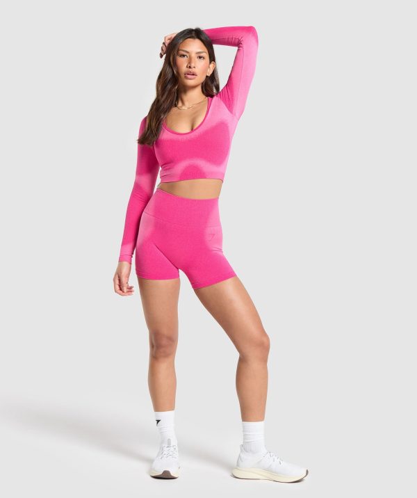 Blur Seamless Long Sleeve Crop Top - Image 4