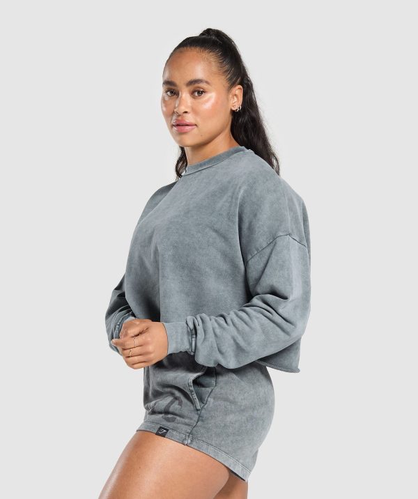 Collegiate Shadow Washed Midi Sweatshirt - Image 3