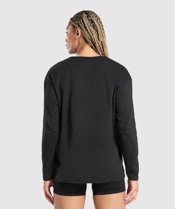 Training Oversized Cotton Long Sleeve Top - Image 2
