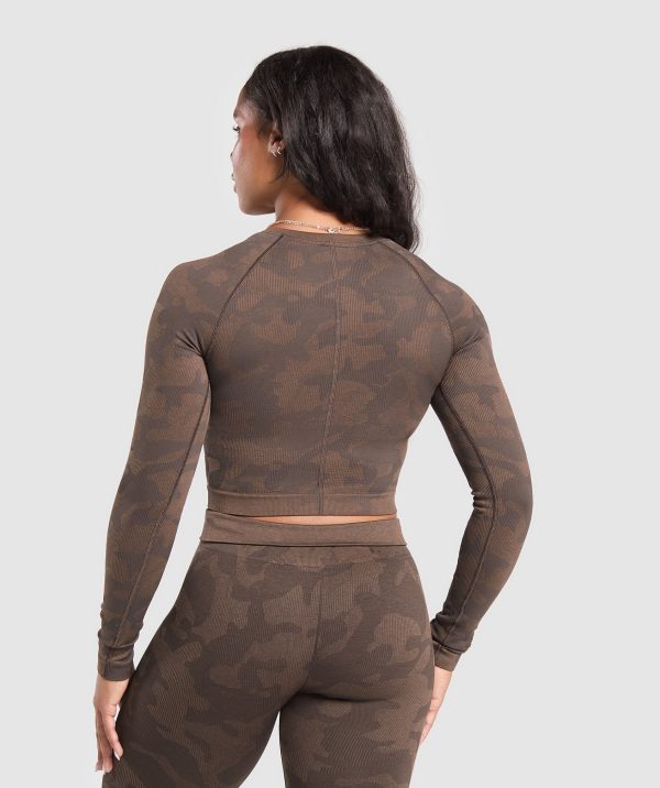 Adapt Camo Long Sleeve Crop Top - Image 2