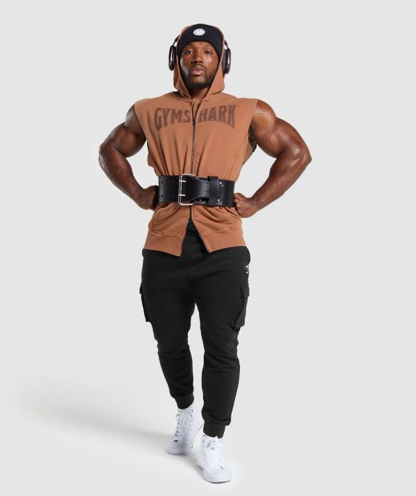Heritage Washed Sleeveless Zip Up Hoodie - Image 4