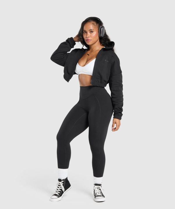 Superset Crop Zip Hoodie - Image 4