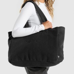 Oversized Cord Tote Bag