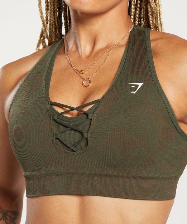 Adapt Camo Seamless Ribbed Sports Bra - Image 5