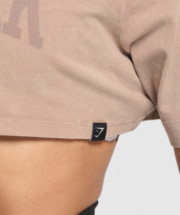 Collegiate Shadow Washed Crop Top - Image 4