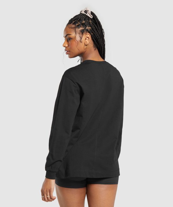Cotton Oversized Long Sleeve Top - Image 2