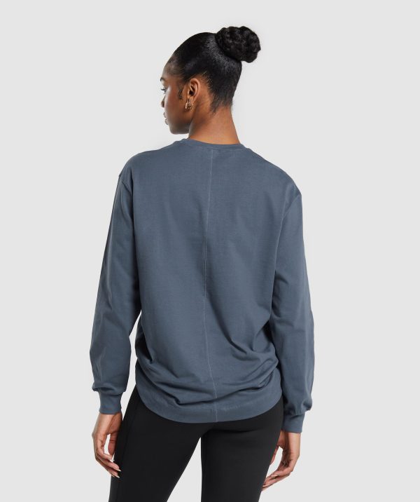 Cotton Oversized Long Sleeve Top - Image 2