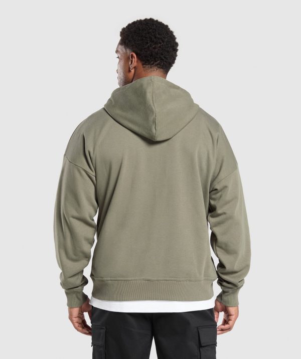 Crest Oversized Zip Up Hoodie - Image 2