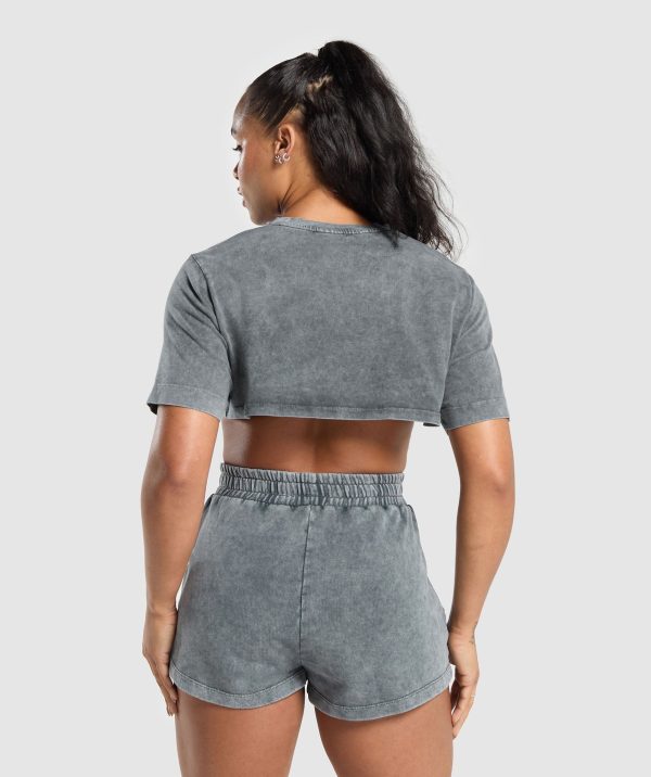 Collegiate Shadow Washed Crop Top - Image 2