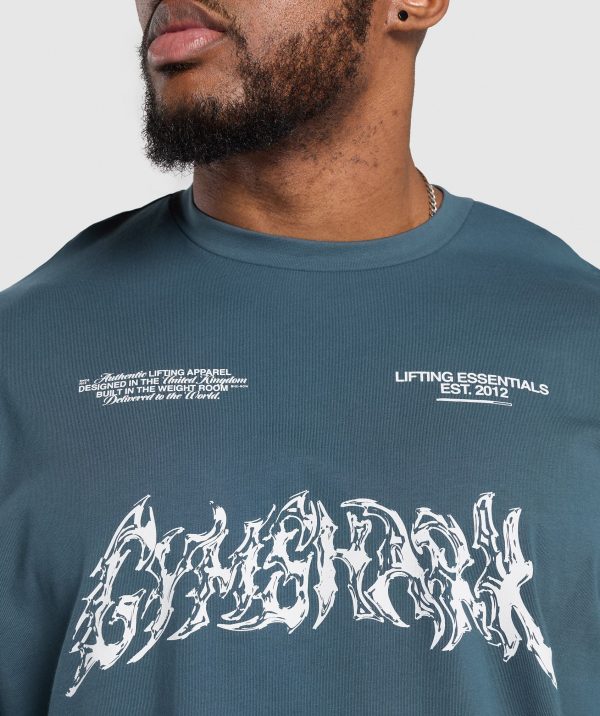 Metal Lifting Graphic Long Sleeve T-Shirt - Image 5