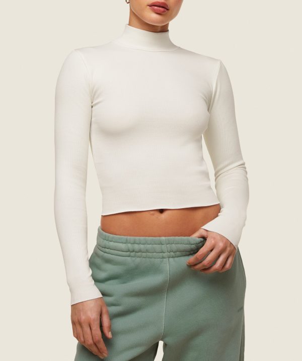 everywear Long Sleeve Ribbed Turtle Neck - Image 4