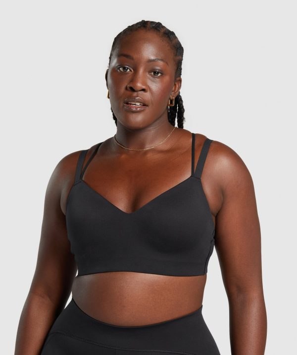 Strappy Back Light Support Sports Bra - Image 3