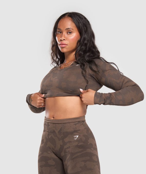 Adapt Camo Long Sleeve Crop Top - Image 5