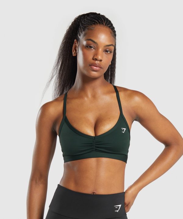 Ruched Strappy Sports Bra - Image 2