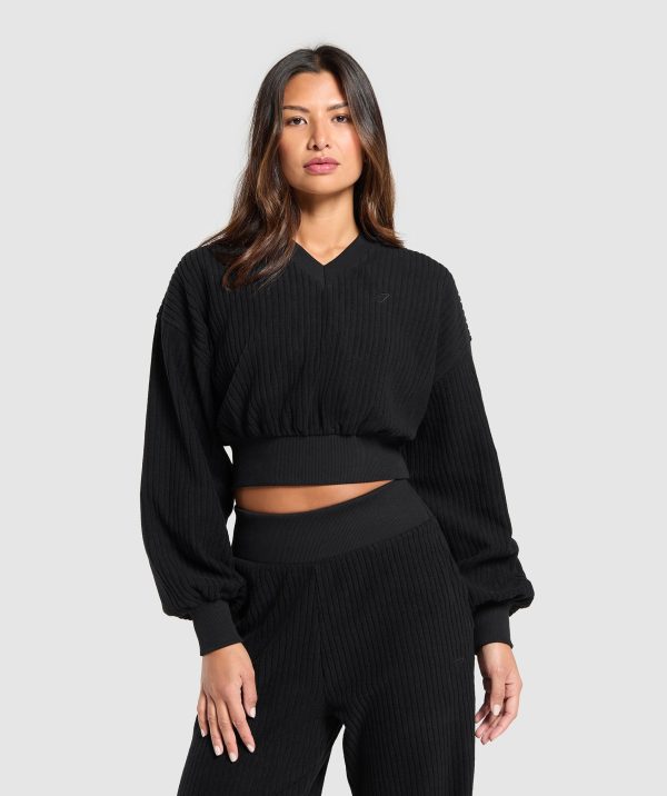 Cropped Cord Sweater - Image 6