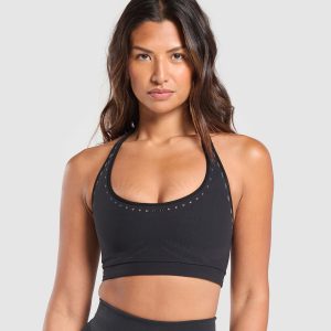 Warp Knit Seamless Halter Neck Bralette