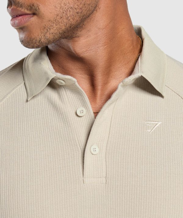 Waffle Polo Shirt - Image 5