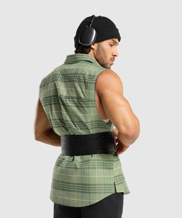 Check Sleeveless Shirt - Image 7