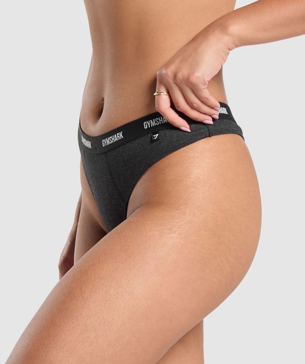 Rib High Rise Thong - Image 3