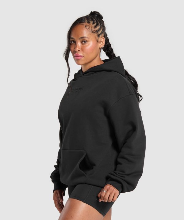Embroidered Logo Oversized Hoodie - Image 3