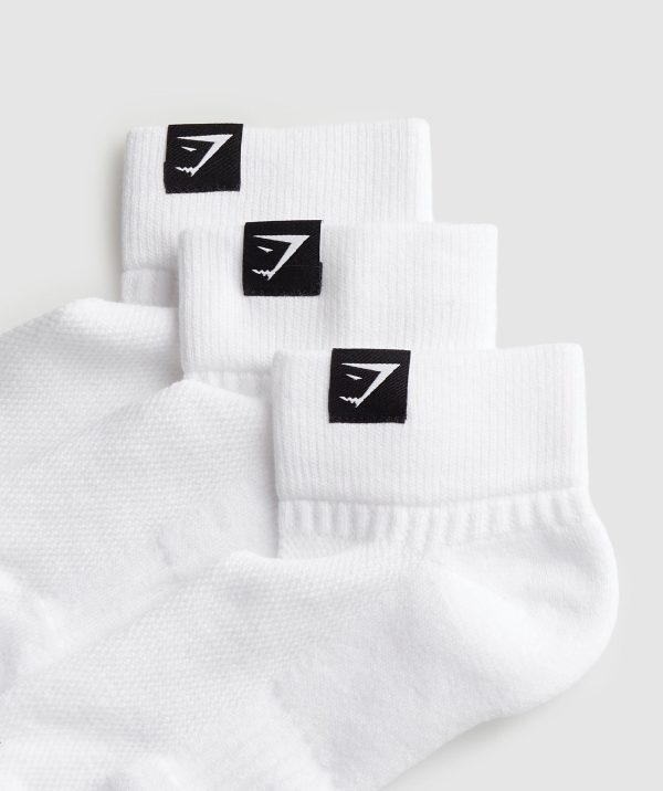 Woven Tab Quarter Socks 3pk - Image 2