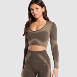 Blur Seamless Long Sleeve Crop Top