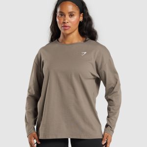 Training Oversized Cotton Long Sleeve Top