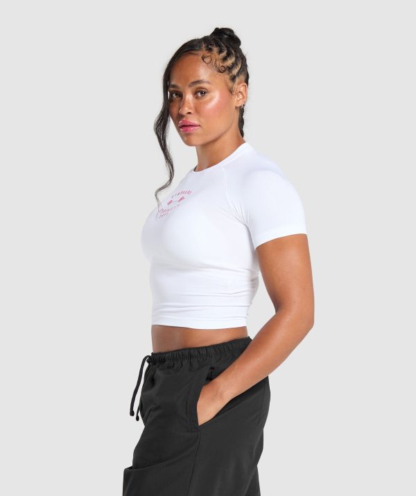 Barbell Hearts Seamless Baby Tee - Image 3