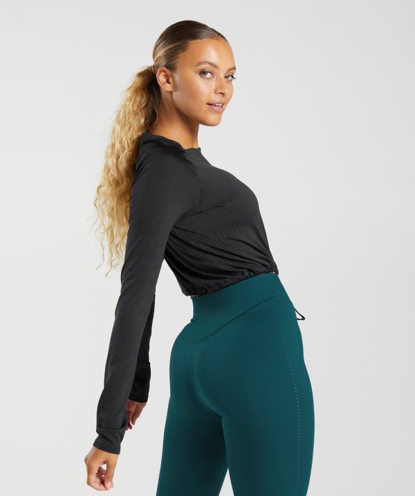 Sweat Seamless Long Sleeve Crop Top - Image 3